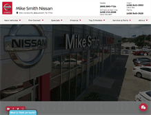 Tablet Screenshot of mikesmithnissan.com